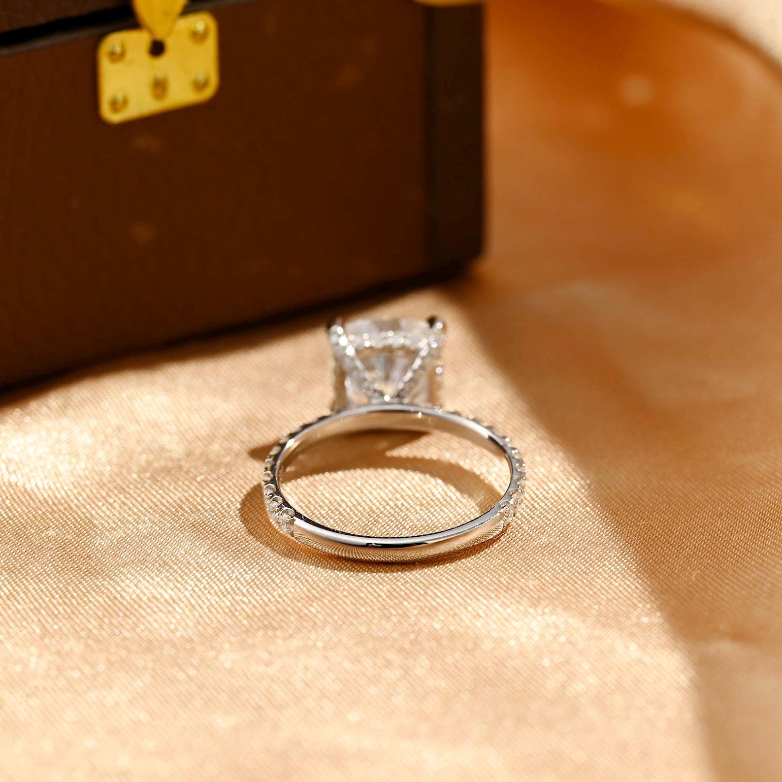 Round Halo, Pave & Split Shank Engagement Ring – 1.93 CT Lab Grown Diamond
