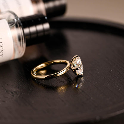 Round Halo, Pave & Split Shank Engagement Ring – 1.93 CT Lab Grown Diamond
