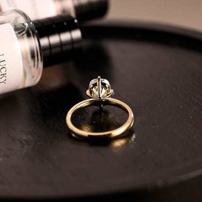 Round Halo, Pave & Split Shank Engagement Ring – 1.93 CT Lab Grown Diamond