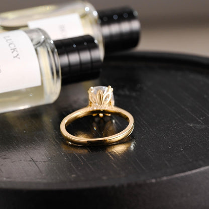 Round Halo, Pave & Split Shank Engagement Ring – 1.93 CT Lab Grown Diamond
