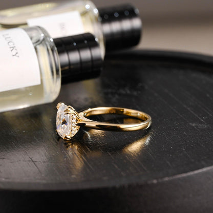 Round Halo, Pave & Split Shank Engagement Ring – 1.93 CT Lab Grown Diamond