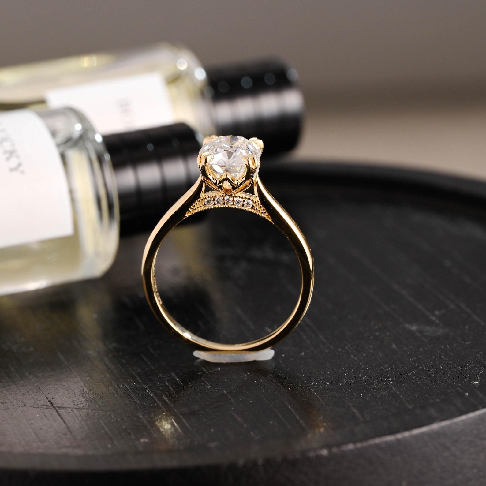 Round Halo, Pave & Split Shank Engagement Ring – 1.93 CT Lab Grown Diamond