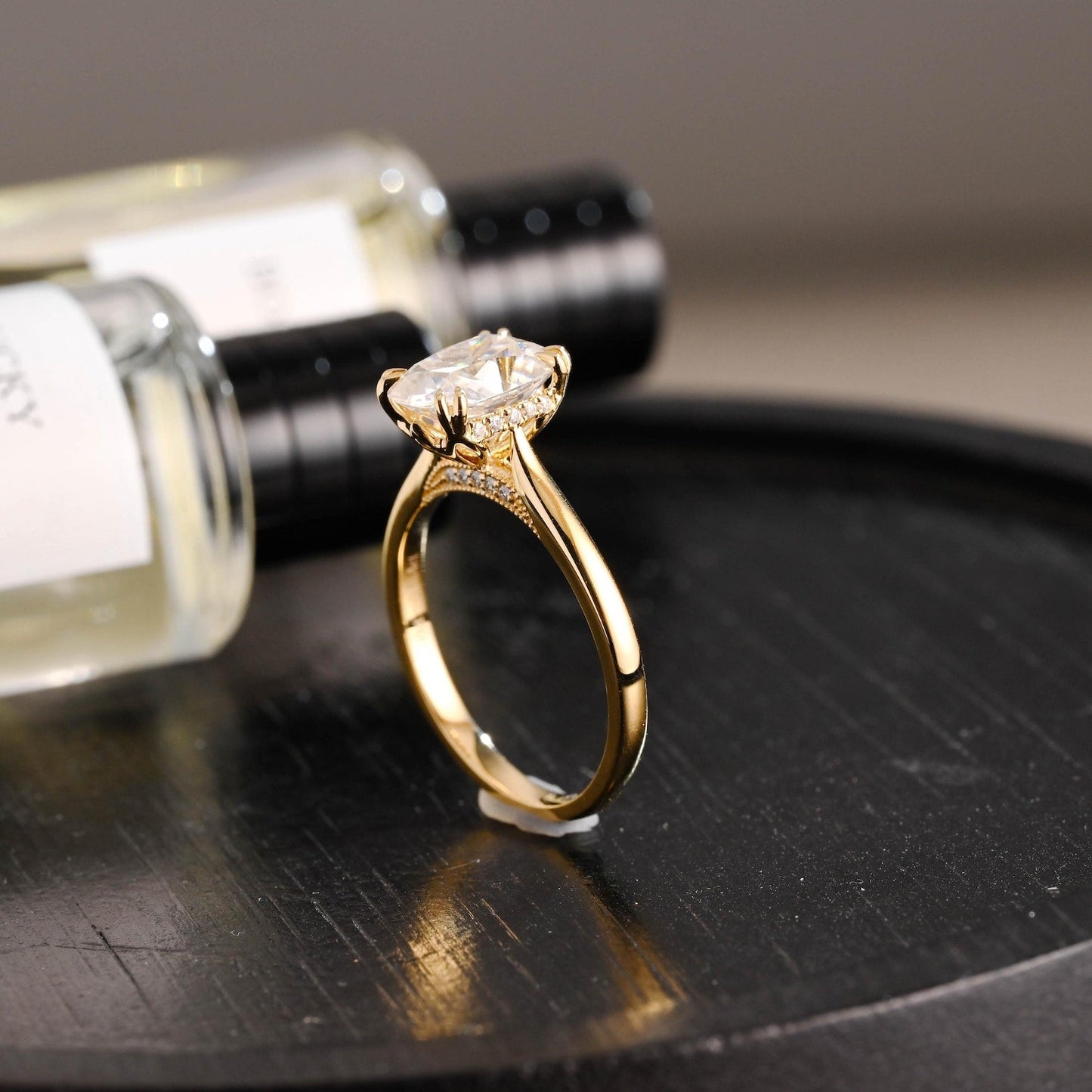 Round Halo, Pave & Split Shank Engagement Ring – 1.93 CT Lab Grown Diamond