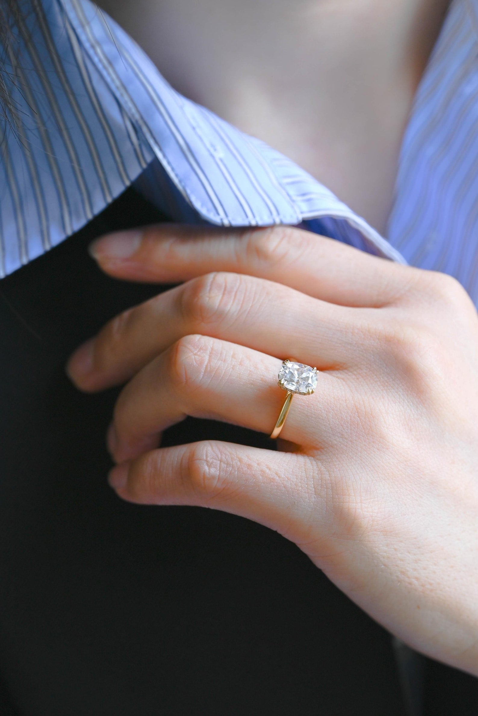 Round Halo, Pave & Split Shank Engagement Ring – 1.93 CT Lab Grown Diamond
