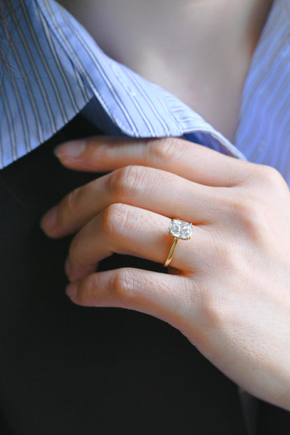 Round Halo, Pave & Split Shank Engagement Ring – 1.93 CT Lab Grown Diamond