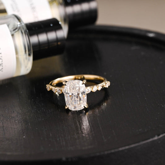 Round Halo, Pave & Split Shank Engagement Ring – 1.93 CT Lab Grown Diamond