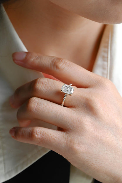 Round Halo, Pave & Split Shank Engagement Ring – 1.93 CT Lab Grown Diamond