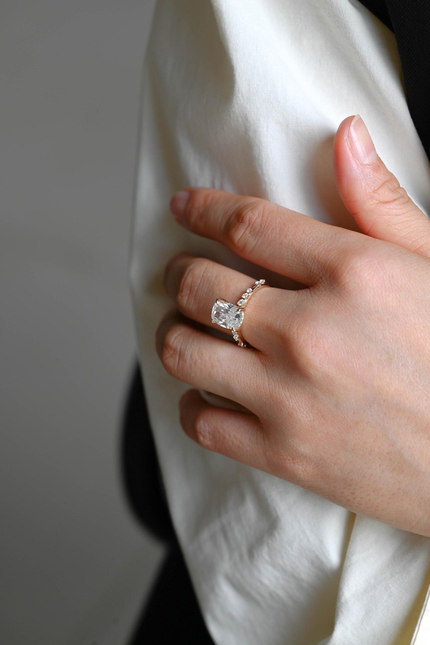 Round Halo, Pave & Split Shank Engagement Ring – 1.93 CT Lab Grown Diamond