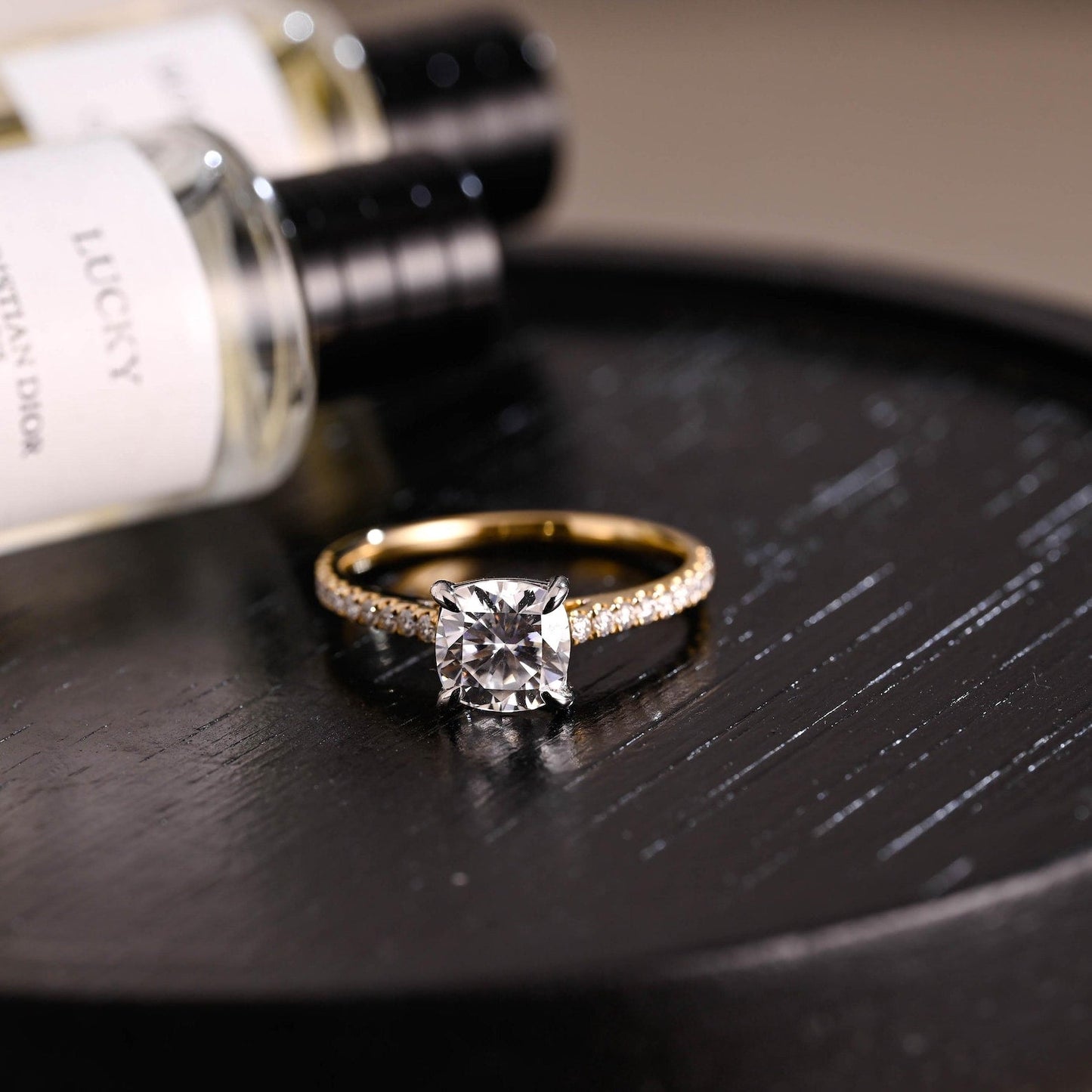 Round Halo, Pave & Split Shank Engagement Ring – 1.93 CT Lab Grown Diamond