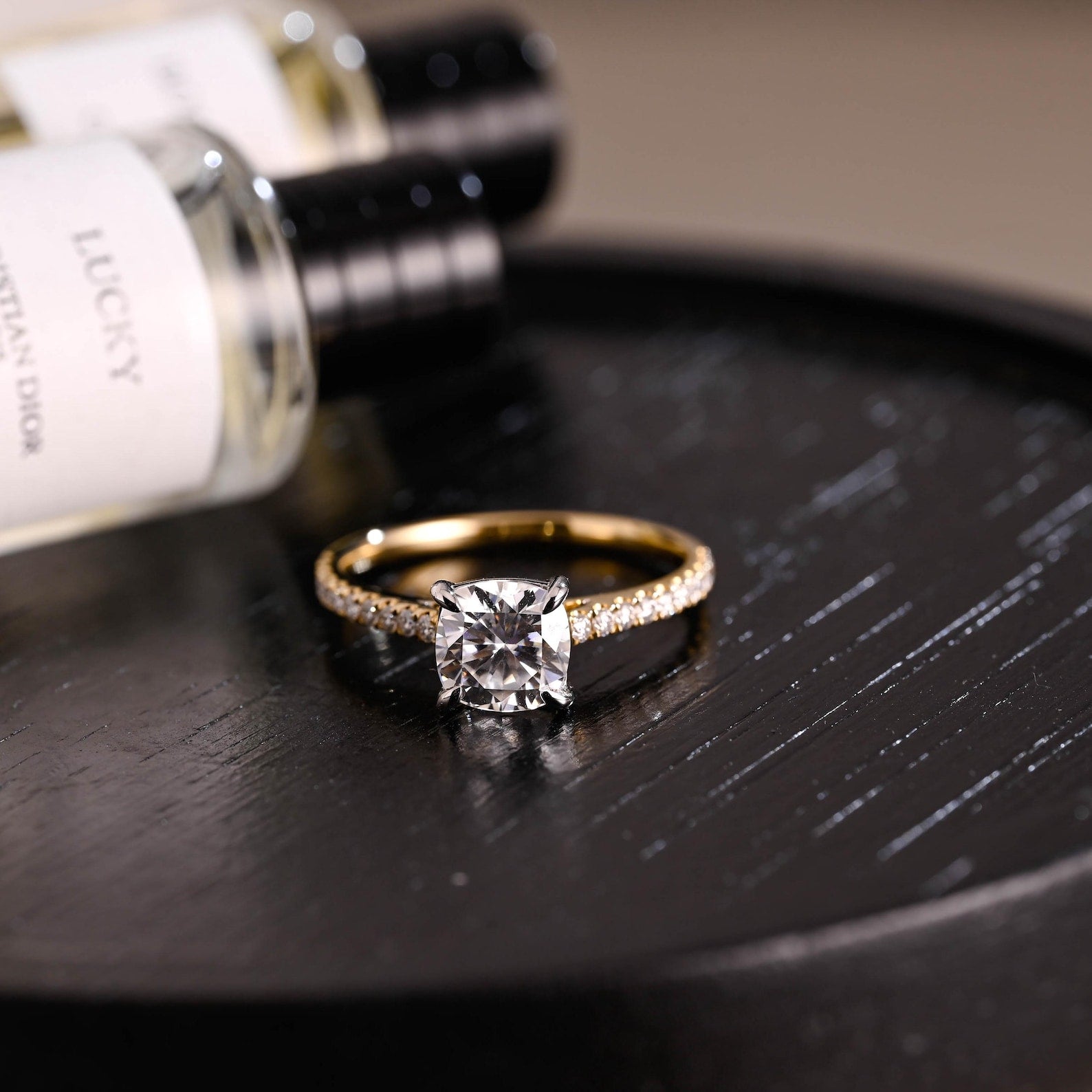 Round Halo, Pave & Split Shank Engagement Ring – 1.93 CT Lab Grown Diamond