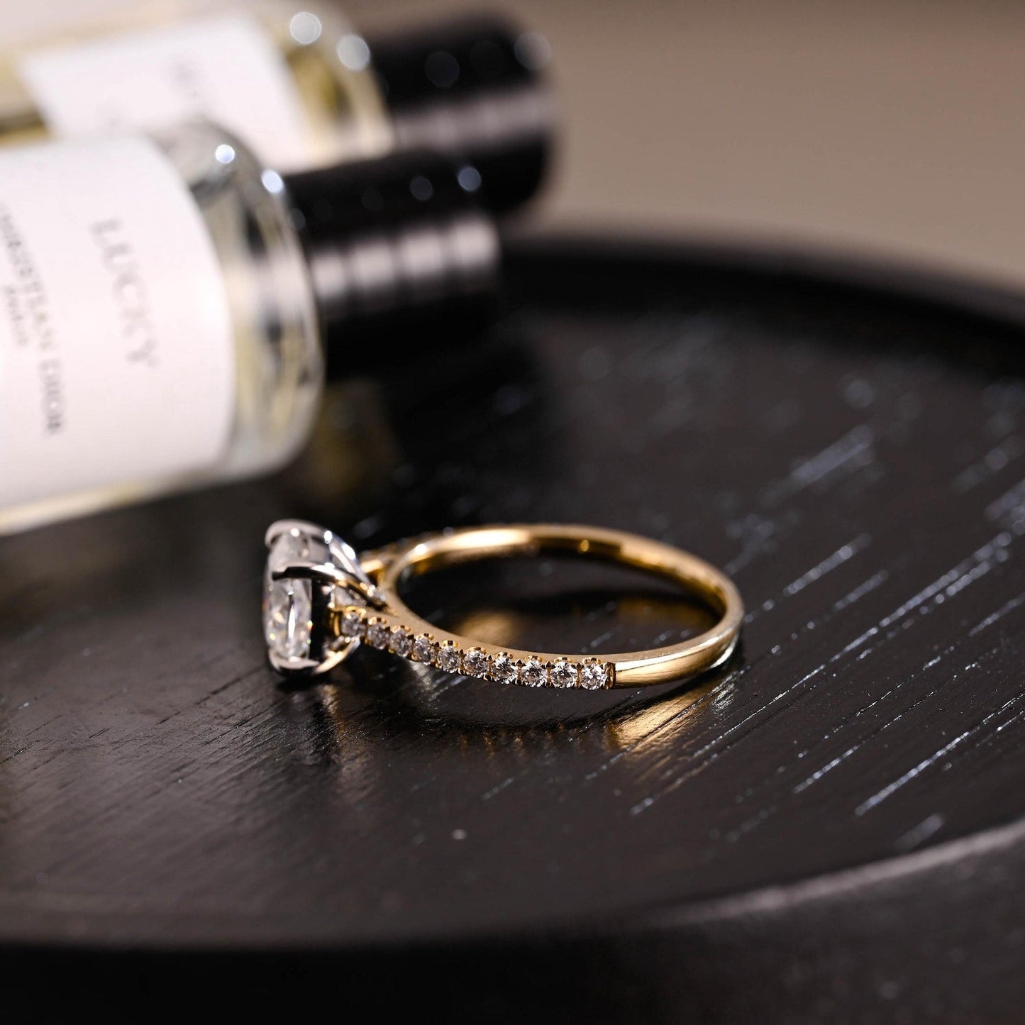 Round Halo, Pave & Split Shank Engagement Ring – 1.93 CT Lab Grown Diamond