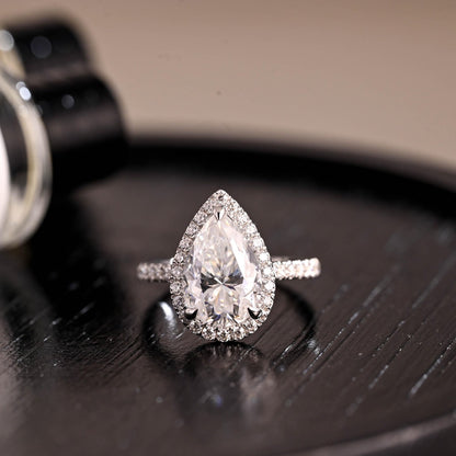 Round Halo, Pave & Split Shank Engagement Ring – 1.93 CT Lab Grown Diamond
