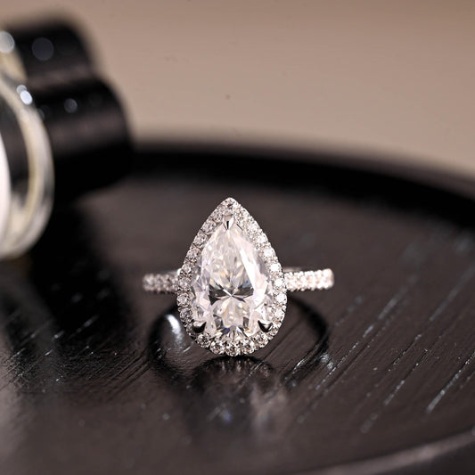 Round Halo, Pave & Split Shank Engagement Ring – 1.93 CT Lab Grown Diamond