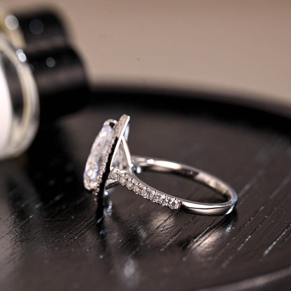 Round Halo, Pave & Split Shank Engagement Ring – 1.93 CT Lab Grown Diamond
