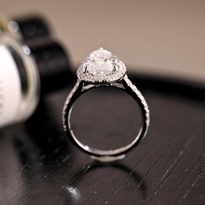 Round Halo, Pave & Split Shank Engagement Ring – 1.93 CT Lab Grown Diamond