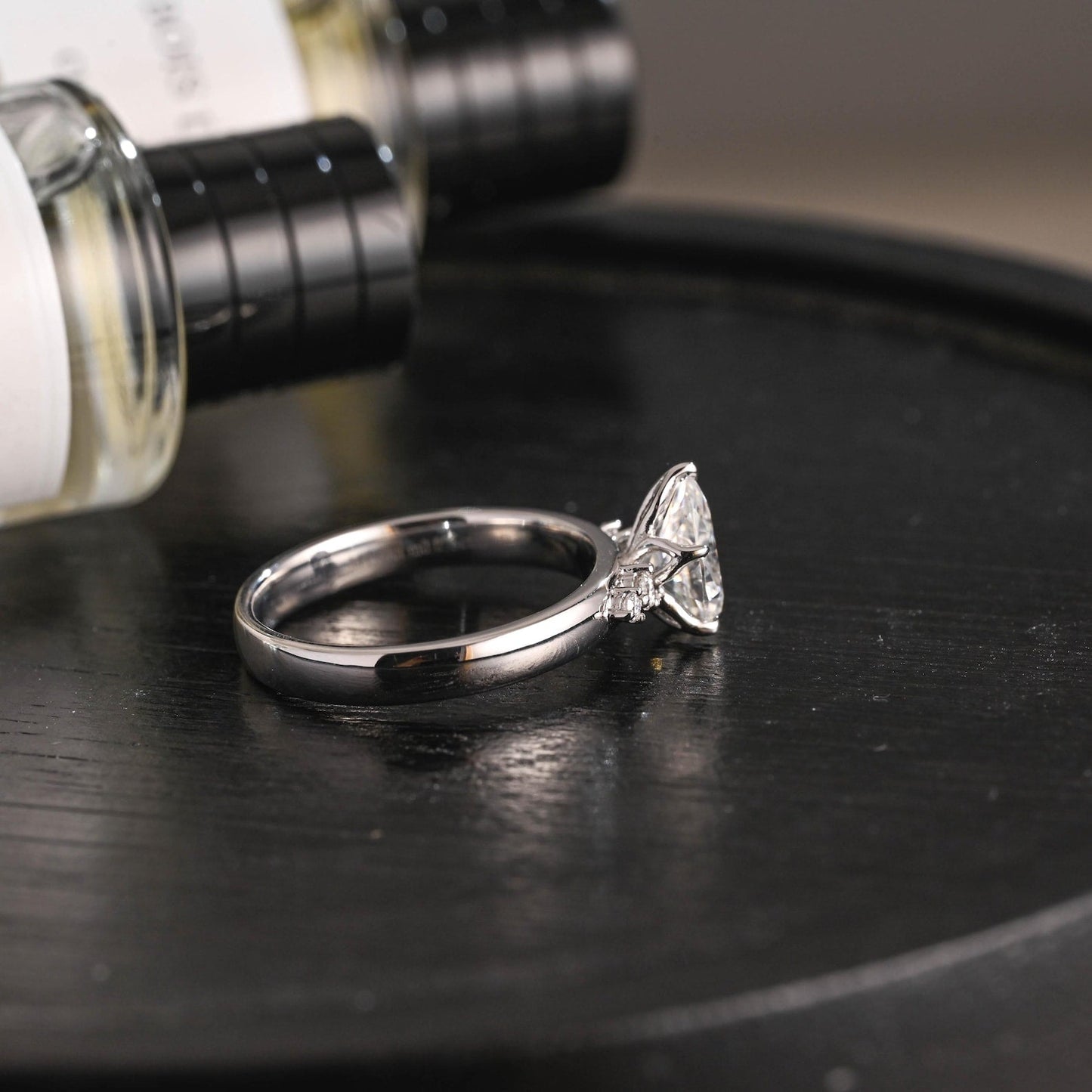 Round Halo, Pave & Split Shank Engagement Ring – 1.93 CT Lab Grown Diamond