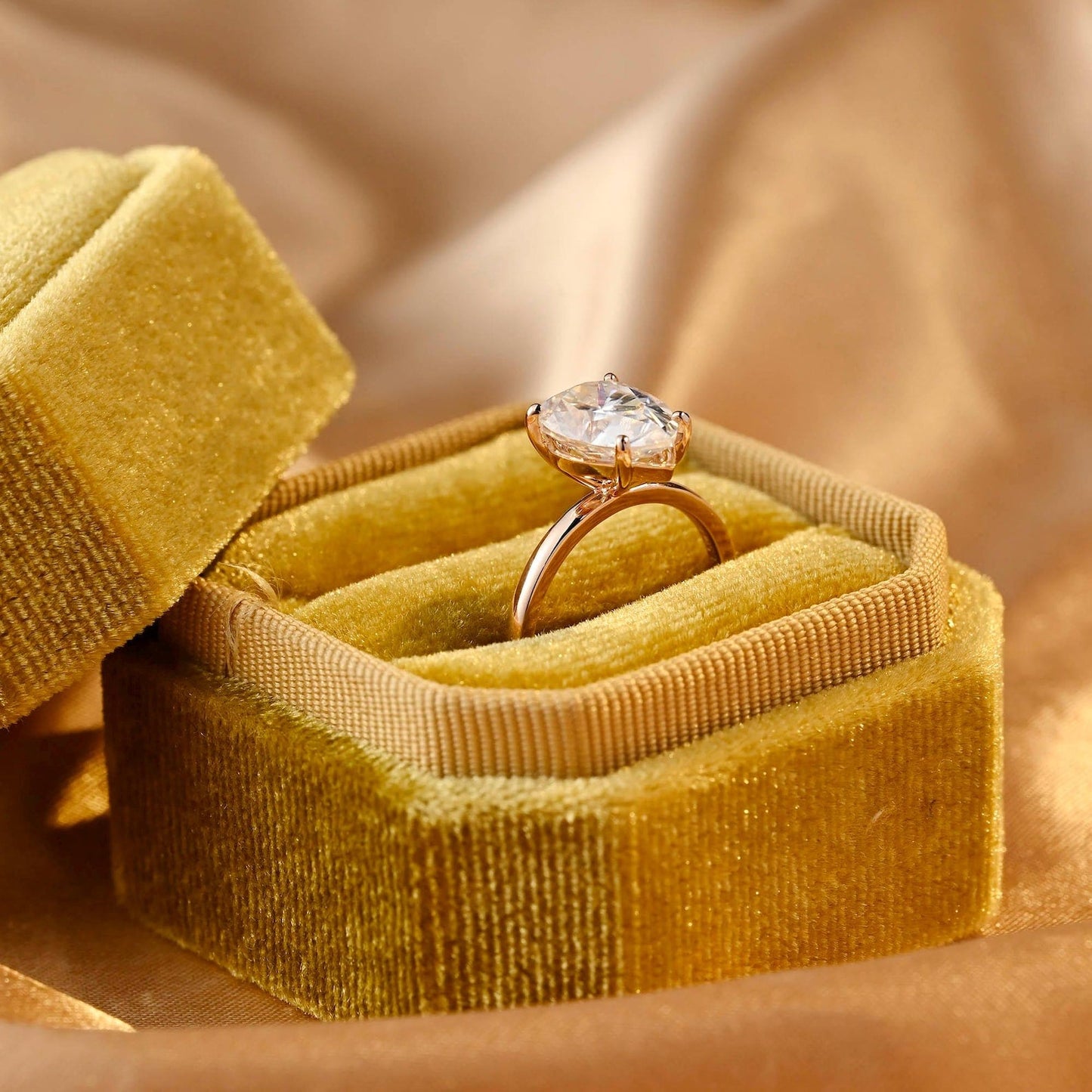 Round Halo, Pave & Split Shank Engagement Ring – 1.93 CT Lab Grown Diamond