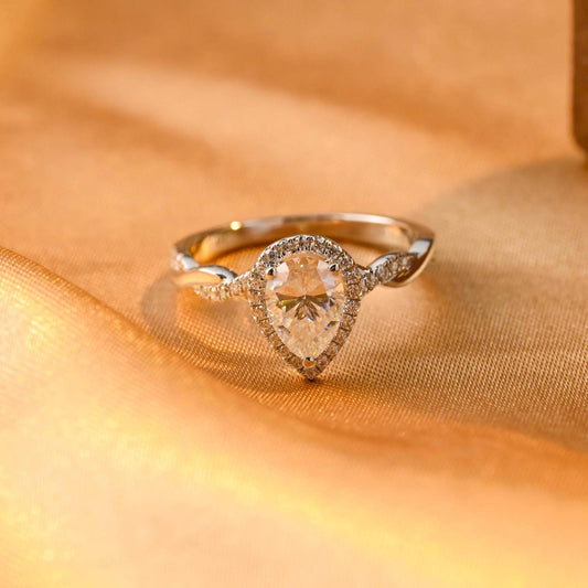 Round Halo, Pave & Split Shank Engagement Ring – 1.93 CT Lab Grown Diamond