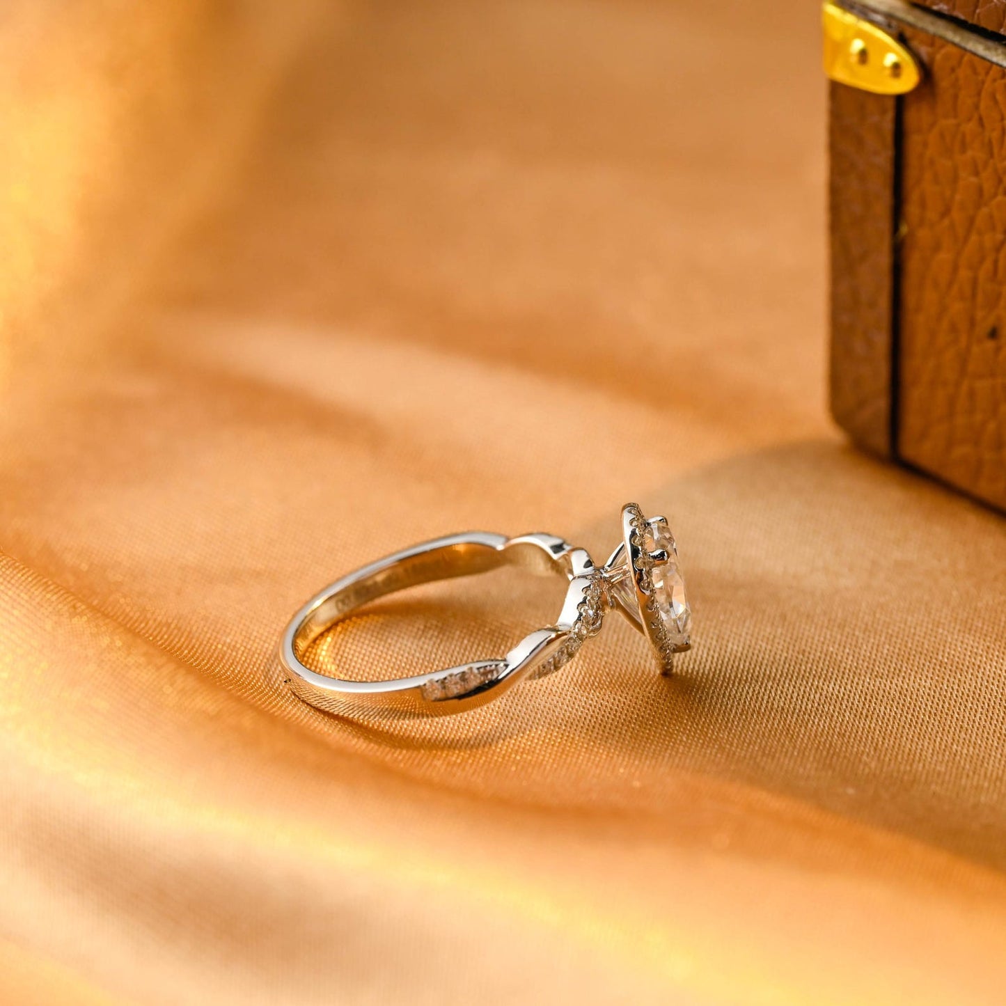 Round Halo, Pave & Split Shank Engagement Ring – 1.93 CT Lab Grown Diamond