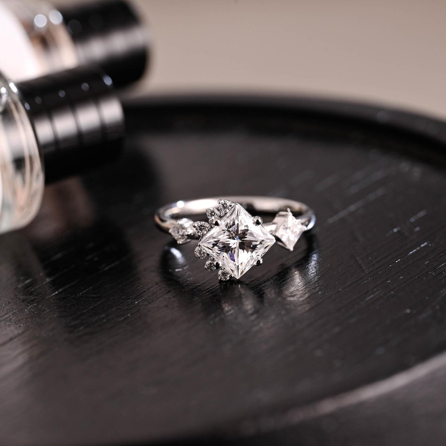 Round Halo, Pave & Split Shank Engagement Ring – 1.93 CT Lab Grown Diamond