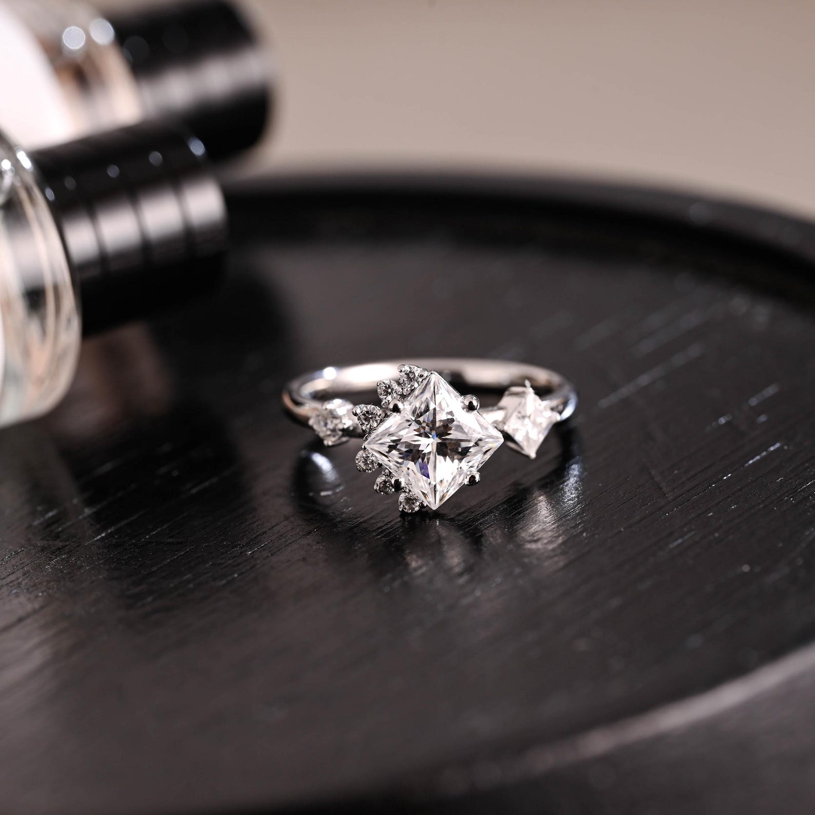 Round Halo, Pave & Split Shank Engagement Ring – 1.93 CT Lab Grown Diamond