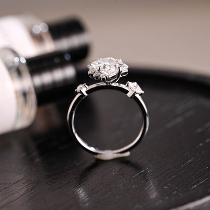 Round Halo, Pave & Split Shank Engagement Ring – 1.93 CT Lab Grown Diamond