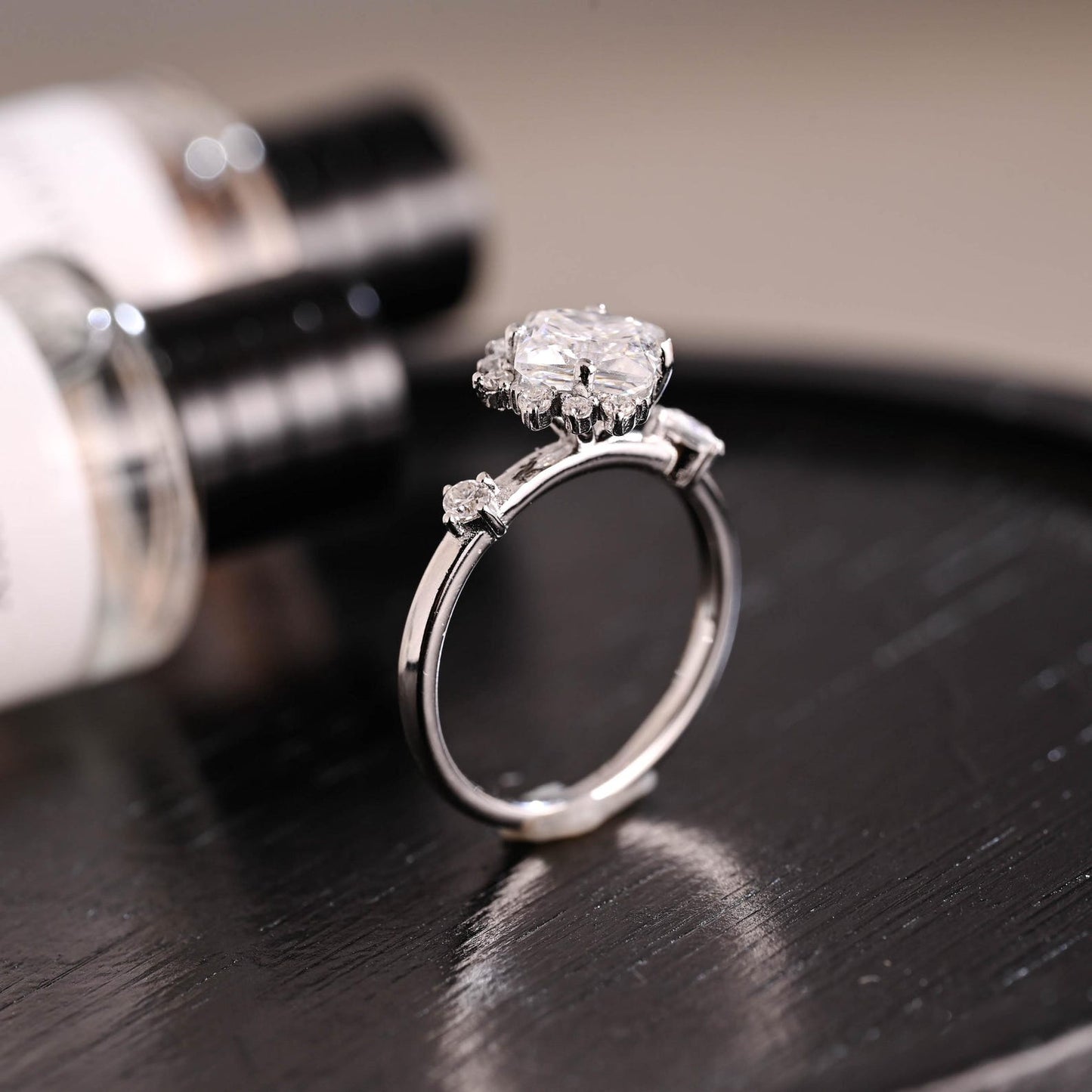 Round Halo, Pave & Split Shank Engagement Ring – 1.93 CT Lab Grown Diamond