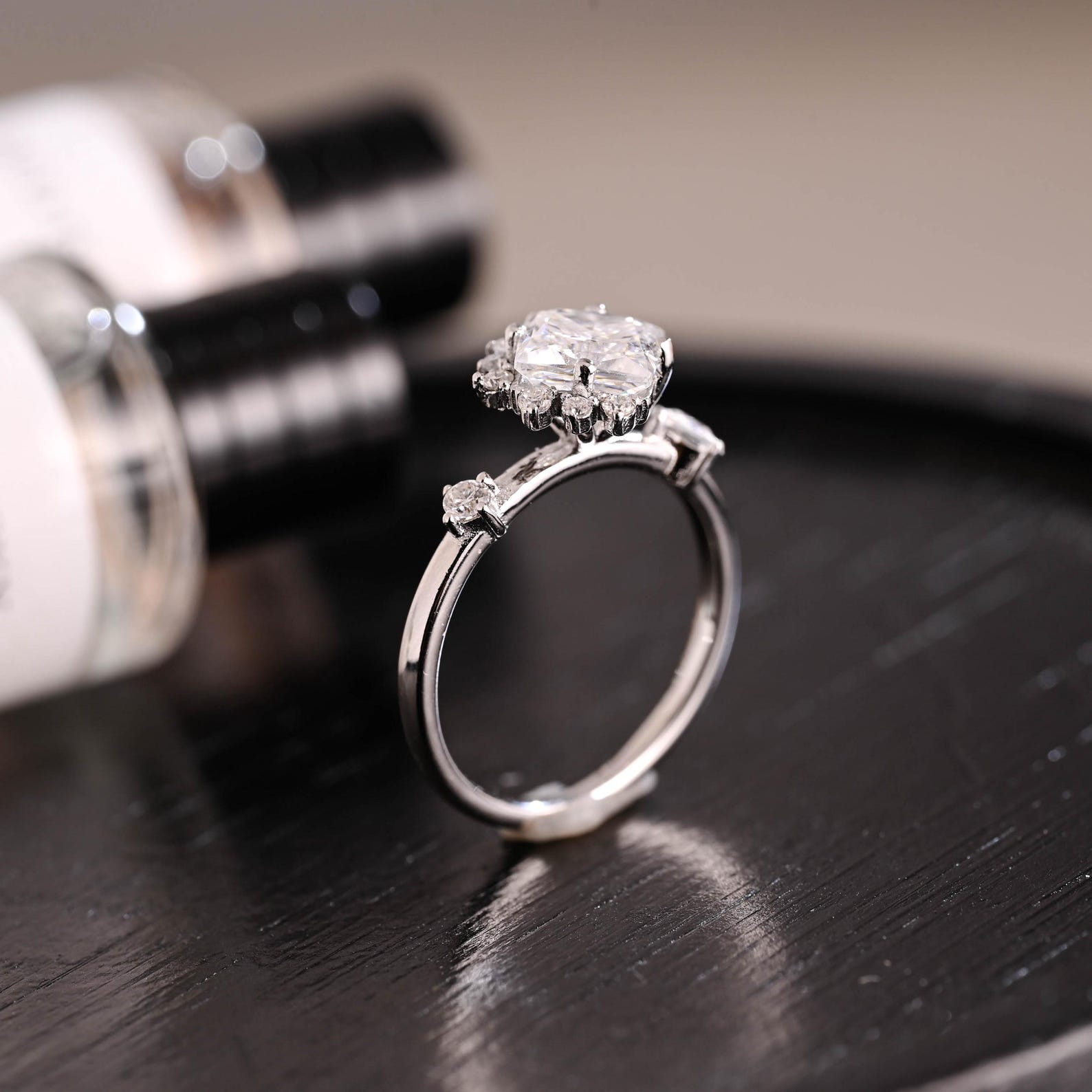 Round Halo, Pave & Split Shank Engagement Ring – 1.93 CT Lab Grown Diamond