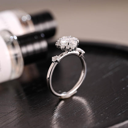 Round Halo, Pave & Split Shank Engagement Ring – 1.93 CT Lab Grown Diamond