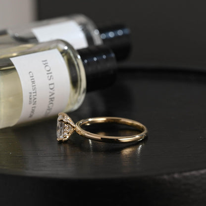 Round Halo, Pave & Split Shank Engagement Ring – 1.93 CT Lab Grown Diamond