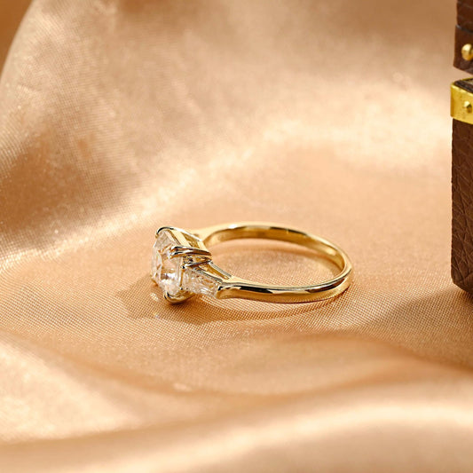Round Halo, Pave & Split Shank Engagement Ring – 1.93 CT Lab Grown Diamond