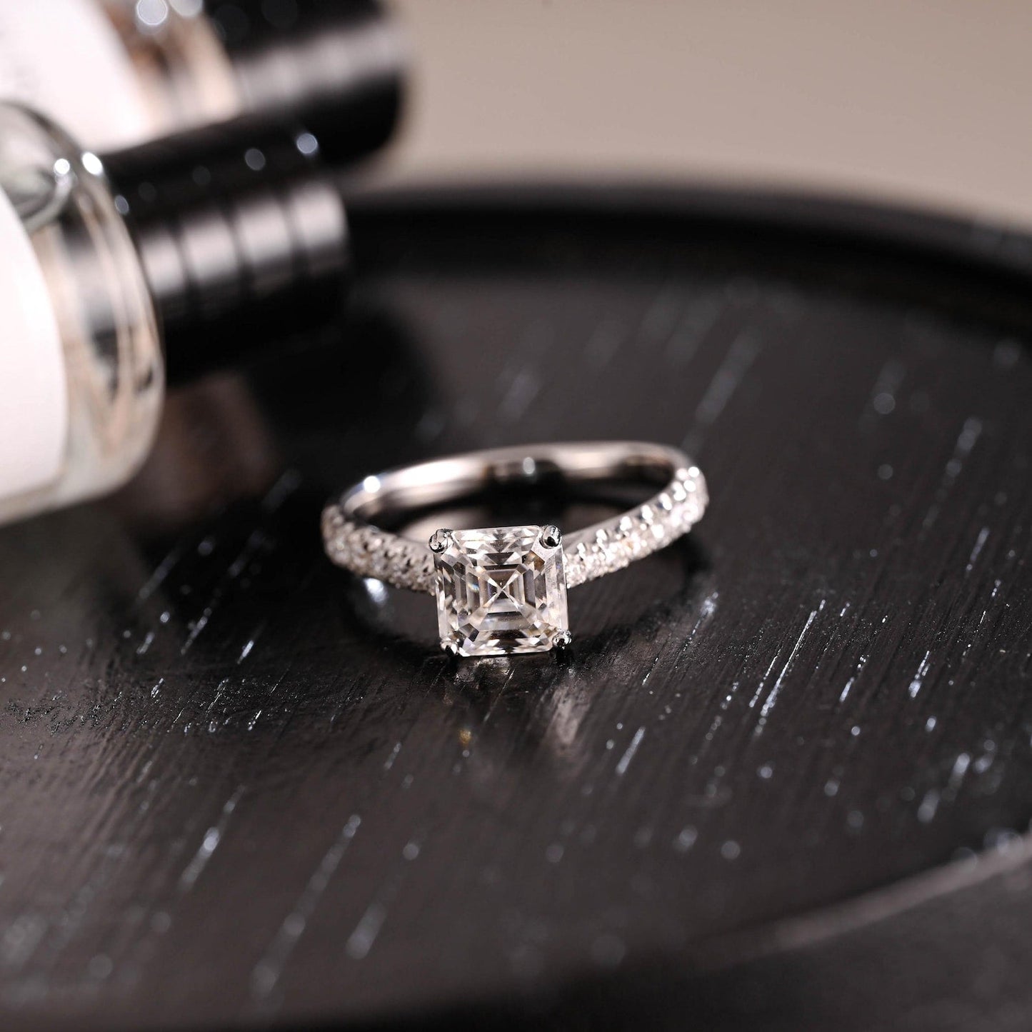 Round Halo, Pave & Split Shank Engagement Ring – 1.93 CT Lab Grown Diamond