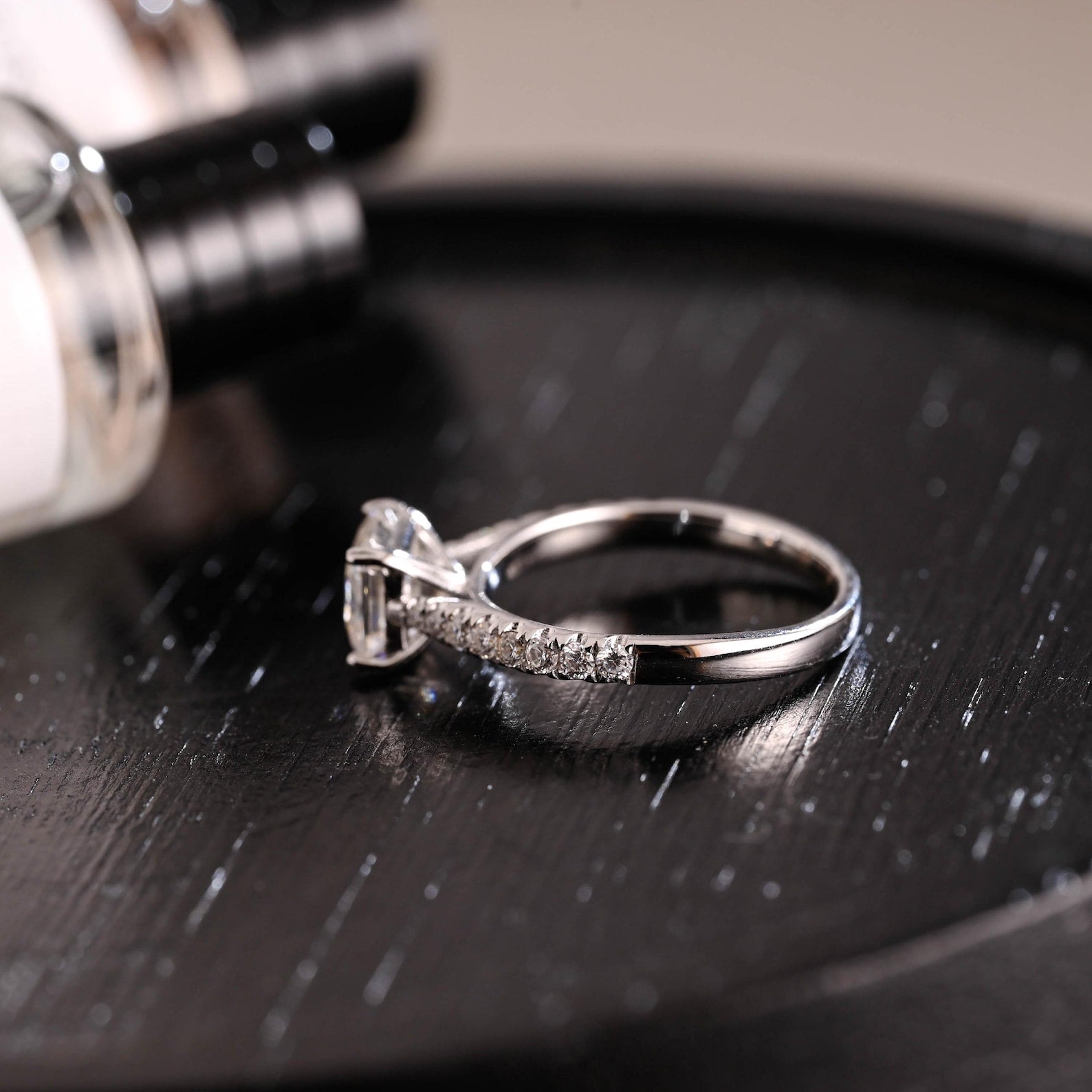 Round Halo, Pave & Split Shank Engagement Ring – 1.93 CT Lab Grown Diamond