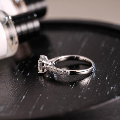 Round Halo, Pave & Split Shank Engagement Ring – 1.93 CT Lab Grown Diamond