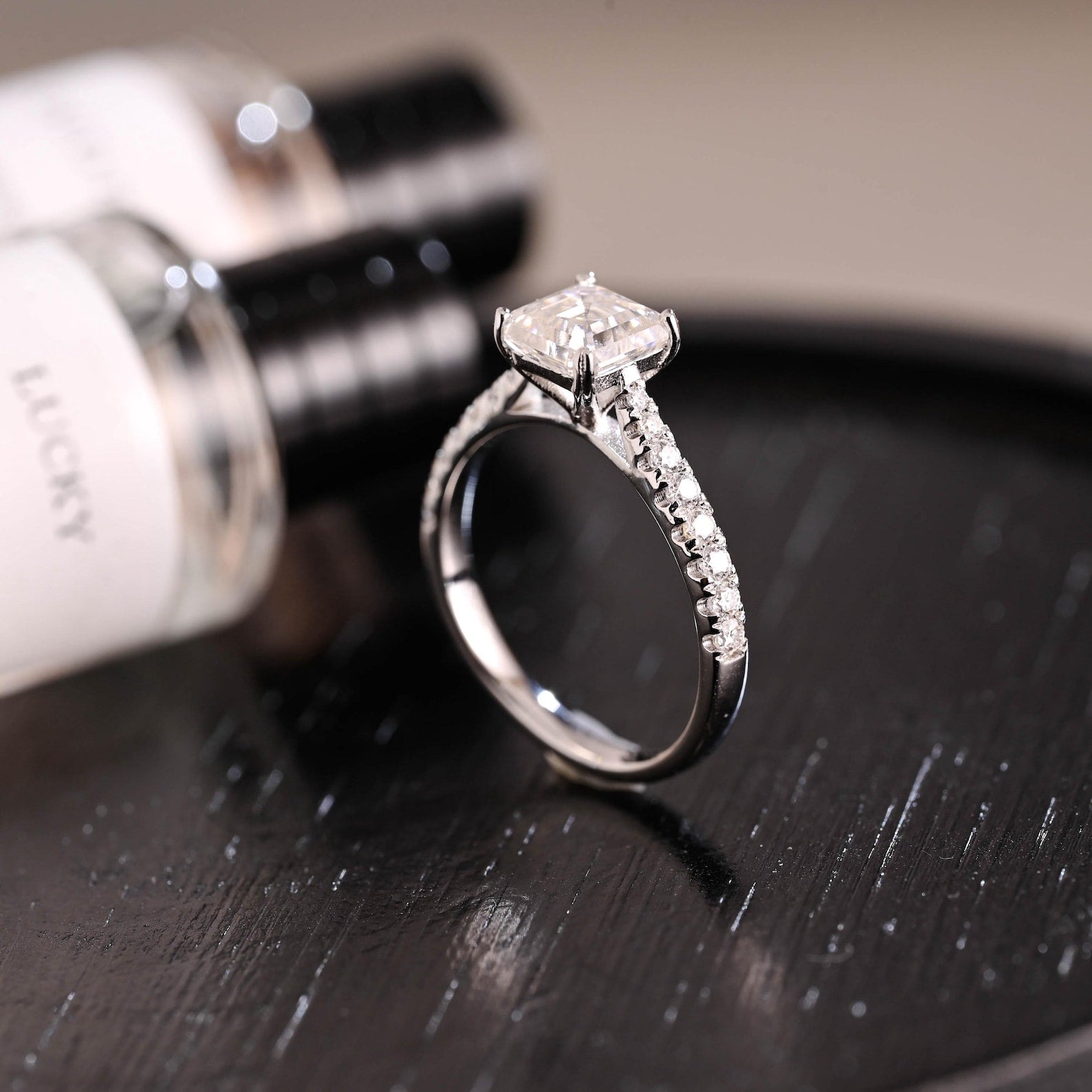 Round Halo, Pave & Split Shank Engagement Ring – 1.93 CT Lab Grown Diamond