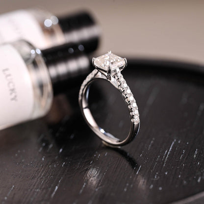 Round Halo, Pave & Split Shank Engagement Ring – 1.93 CT Lab Grown Diamond