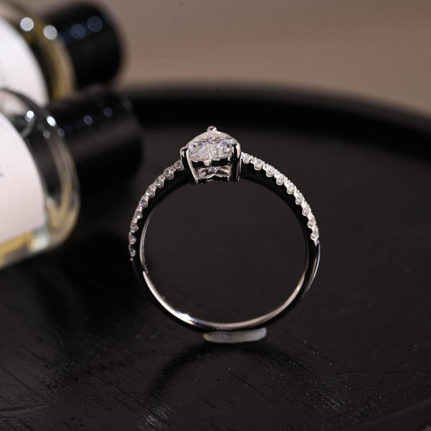 Round Halo, Pave & Split Shank Engagement Ring – 1.93 CT Lab Grown Diamond