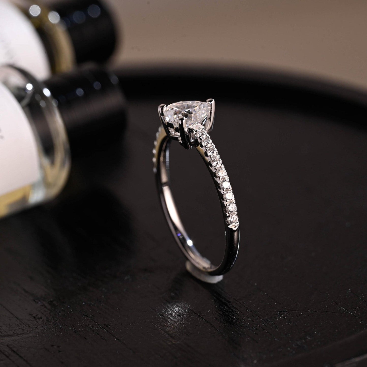 Round Halo, Pave & Split Shank Engagement Ring – 1.93 CT Lab Grown Diamond