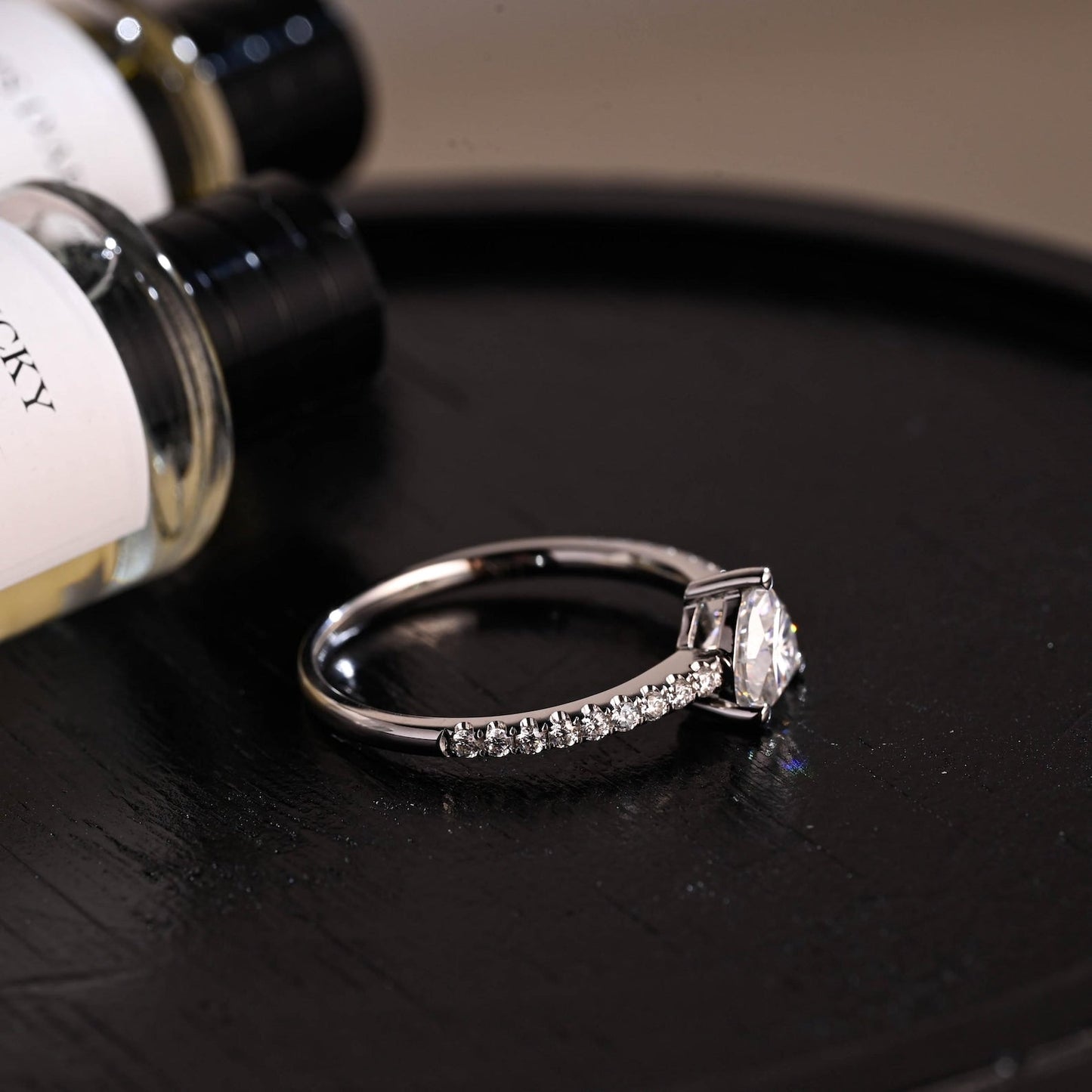 Round Halo, Pave & Split Shank Engagement Ring – 1.93 CT Lab Grown Diamond