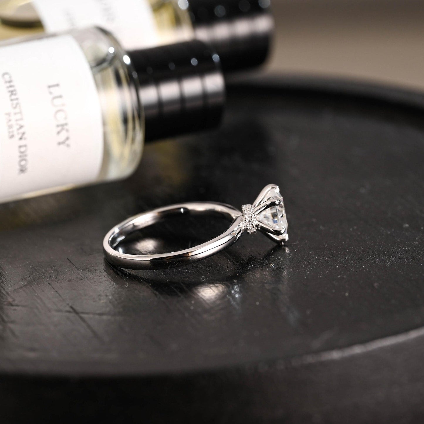 Round Halo, Pave & Split Shank Engagement Ring – 1.93 CT Lab Grown Diamond