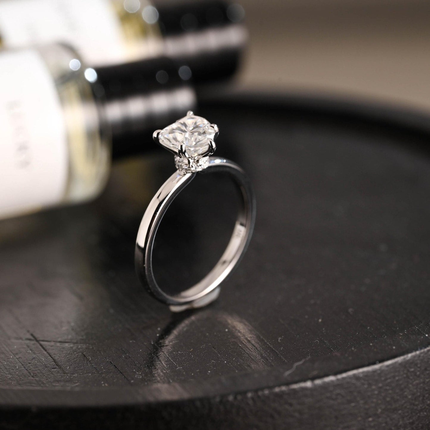 Round Halo, Pave & Split Shank Engagement Ring – 1.93 CT Lab Grown Diamond