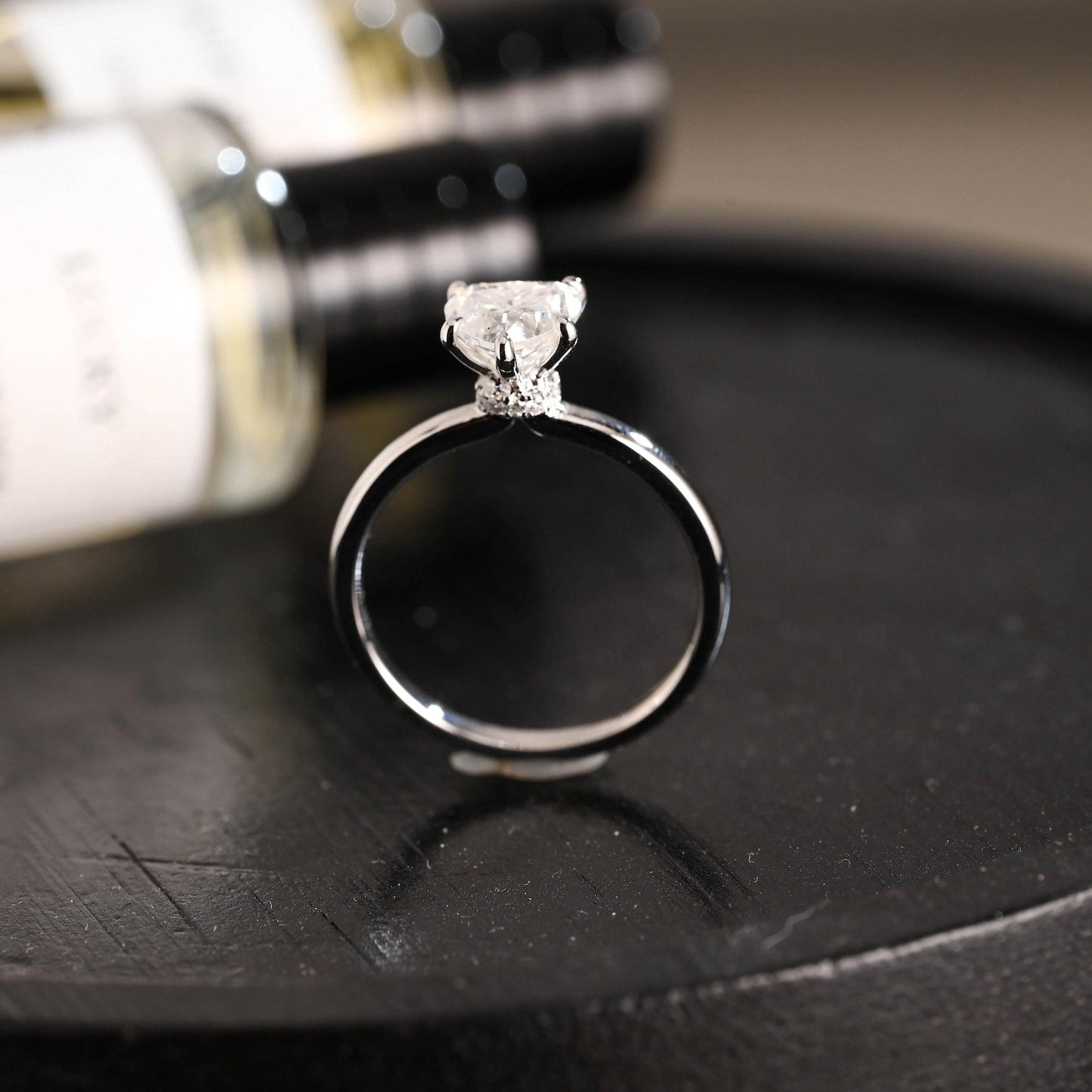 Round Halo, Pave & Split Shank Engagement Ring – 1.93 CT Lab Grown Diamond