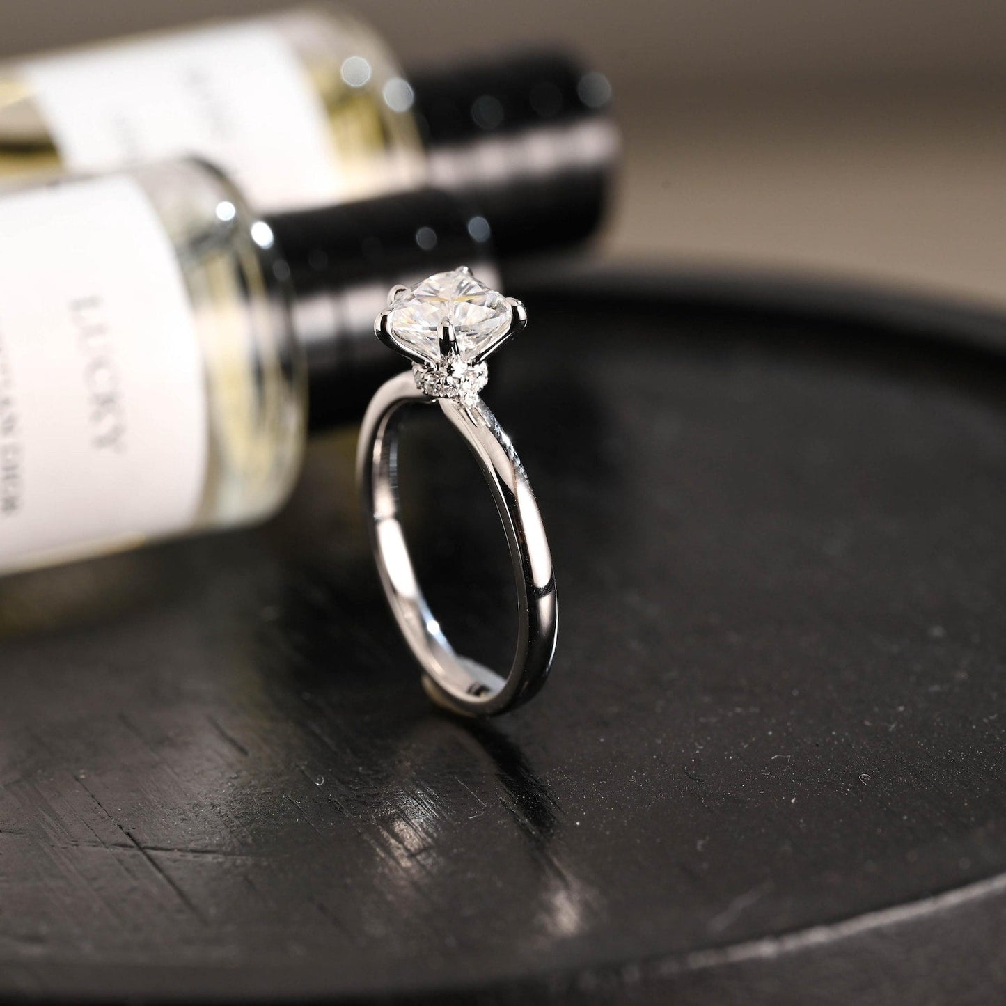 Round Halo, Pave & Split Shank Engagement Ring – 1.93 CT Lab Grown Diamond
