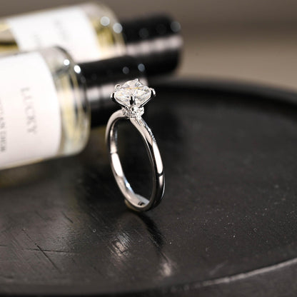 Round Halo, Pave & Split Shank Engagement Ring – 1.93 CT Lab Grown Diamond