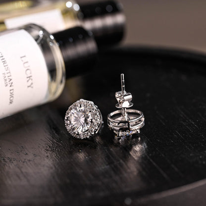 Round Halo, Pave & Split Shank Engagement Ring – 1.93 CT Lab Grown Diamond