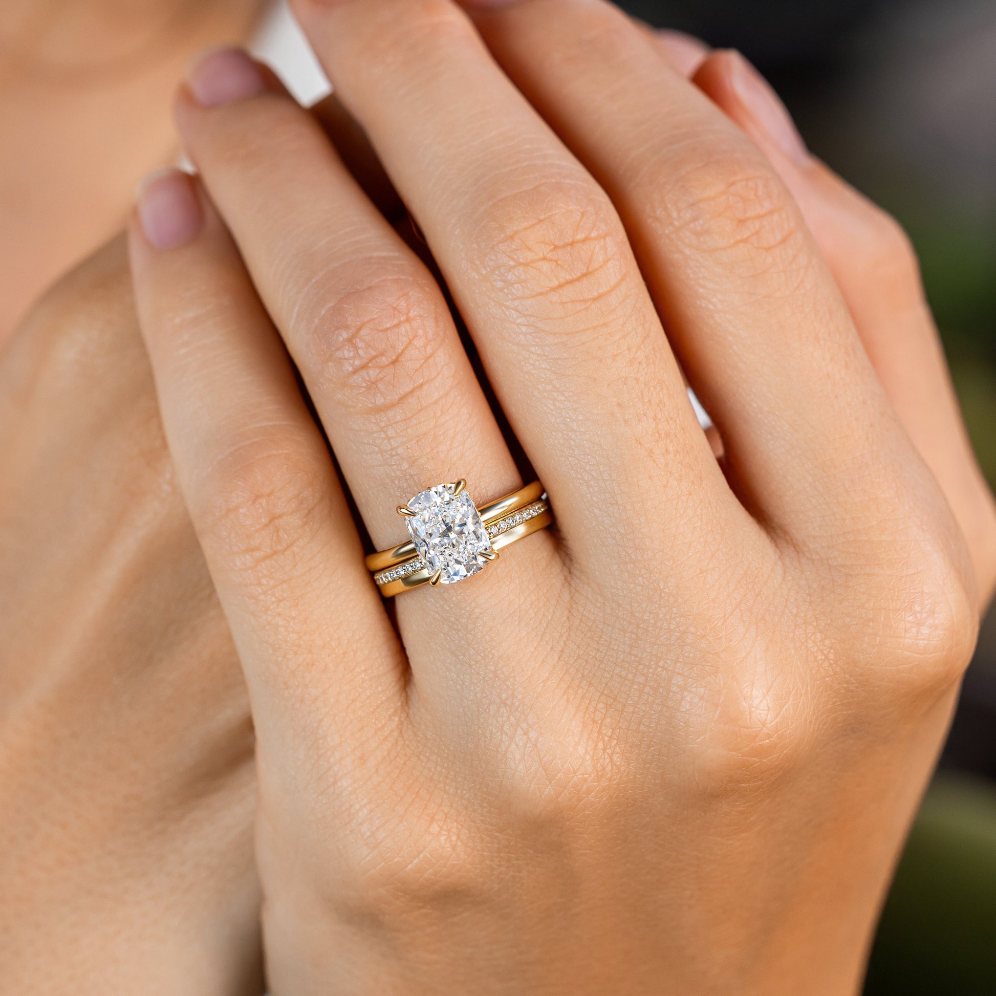 2 CT Round Three Stones Lab Grown Diamond Engagement Ring