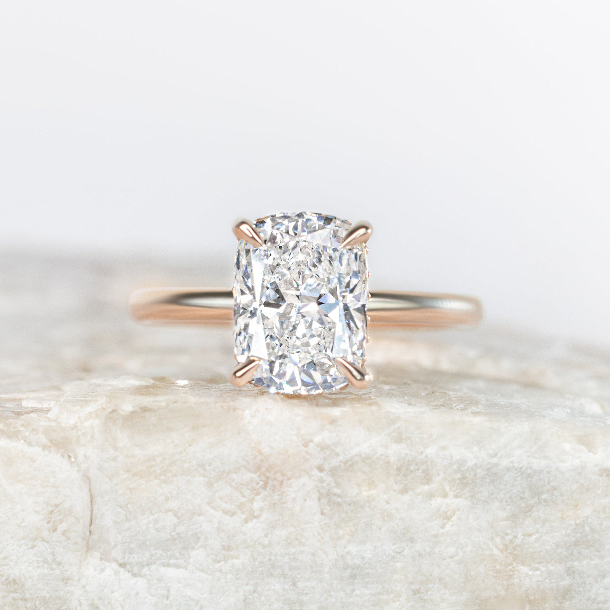 2 CT Round Three Stones Lab Grown Diamond Engagement Ring