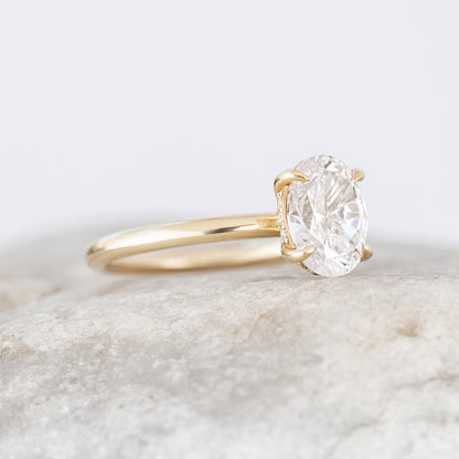 2 CT Round Three Stones Lab Grown Diamond Engagement Ring