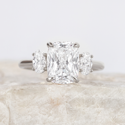 2 CT Round Three Stones Lab Grown Diamond Engagement Ring
