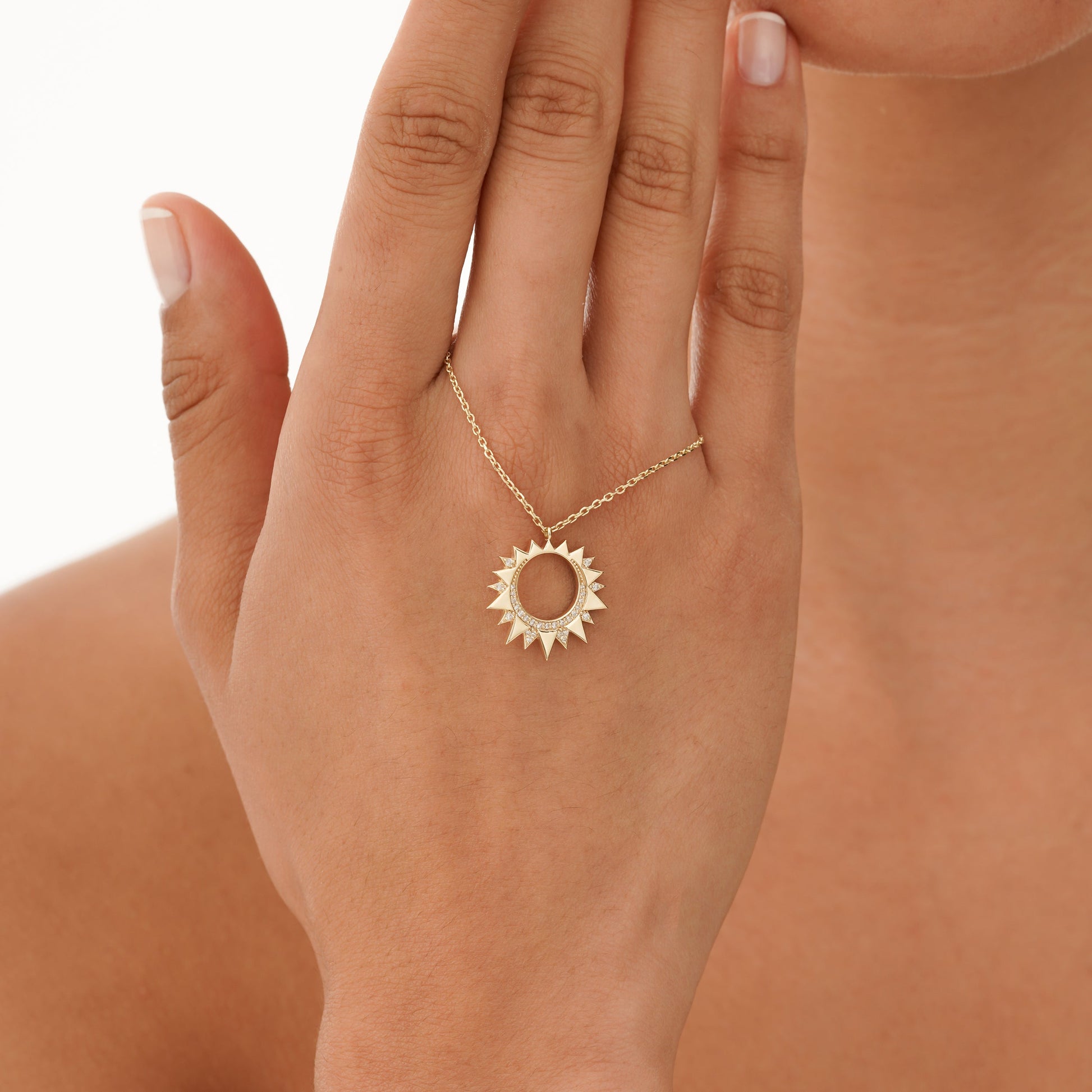 1.0 CT Round Bezel Solitaire Lab Grown Diamond Necklace